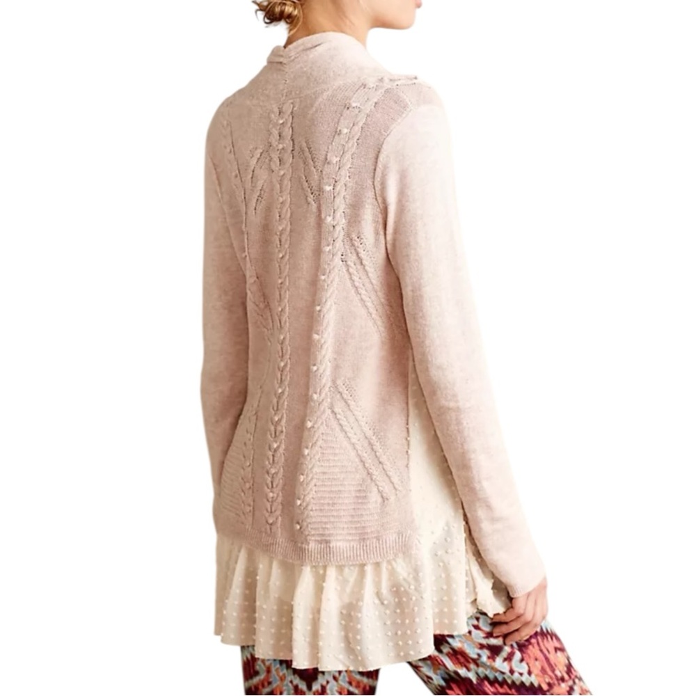 Anthropologie Knotted & Knitted Isabel Cabled Cardigan